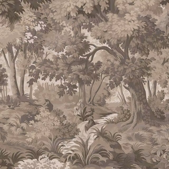 House of Hackney Arborea Floral Vintage Wallpaper in Brown