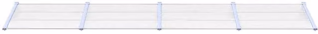 Berkfield Home Durable Polycarbonate Door Canopy in Grey and Transparent, W: 396 cm, H: 90 cm