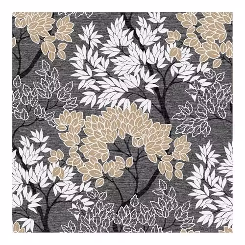 Fresco Lykke Silhouette Forest Floral Wallpaper in Black, White and Grey, Width: 52 cm – 4