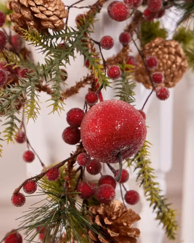 Dibor Country Hedgerow Christmas Garland Table Decoration, Multicolour, 1.8m – 3