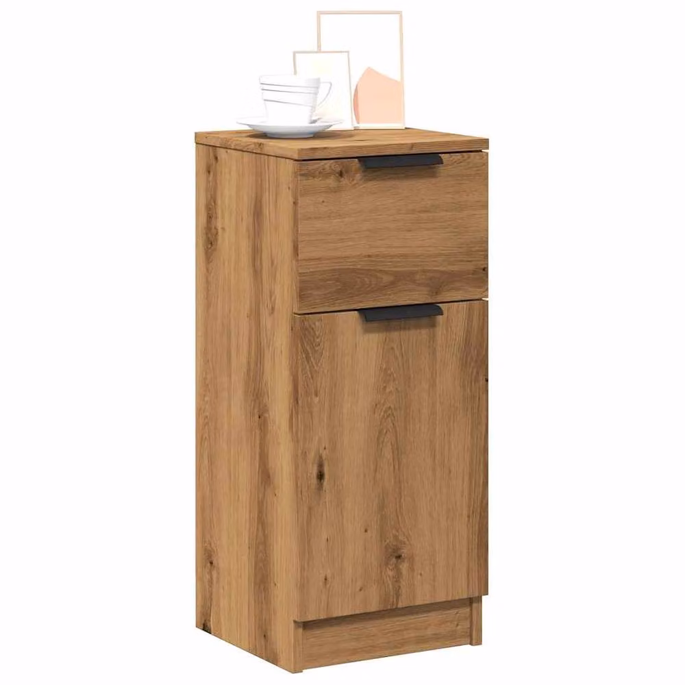 Berkfield Home Artisan Oak Sideboards, 2 Piece Set in Brown, W/D/H: 30 x 30 x 70 cm – 3