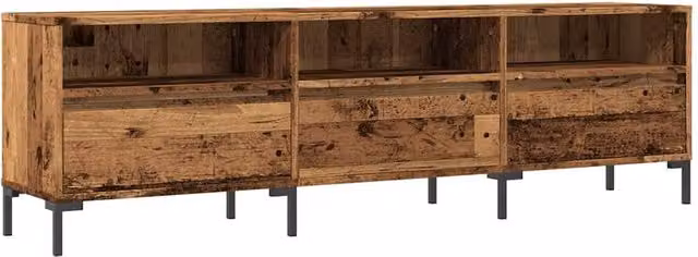 Berkfield Home Rustic Old Wood TV Cabinet in Brown, W/D/H: 150 x 30 x 44.5 cm – 1