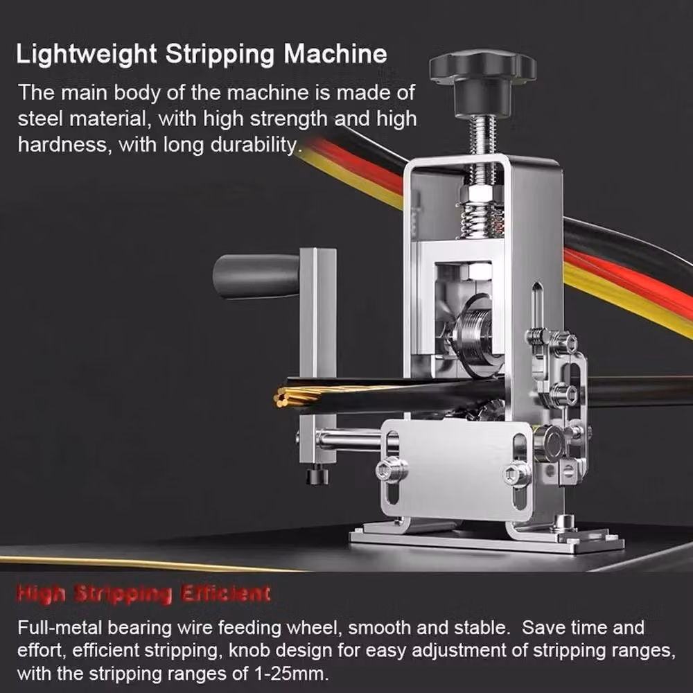 SPETLEK Manual Electric Wire Stripping Machine in Silver – 4