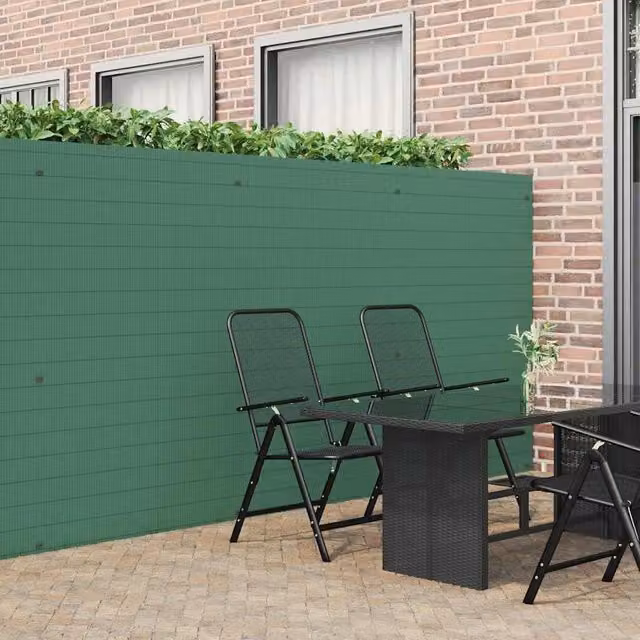 Berkfield Home Double-Sided Green PVC Garden Fence Mat, H: 180 cm, W: 500 cm
