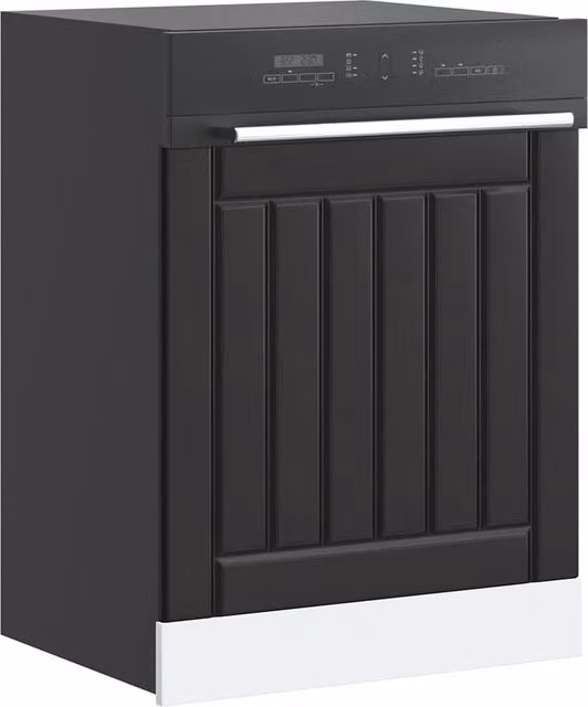 Berkfield Home Lucca Dishwasher Panel in Black Engineered Wood