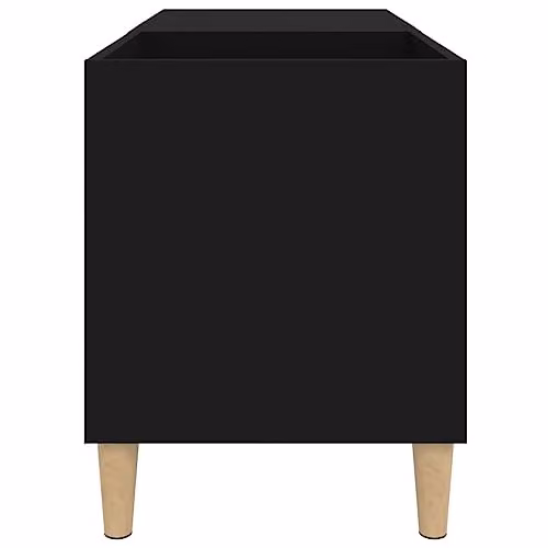 vidaXL Modern Record Cabinet in Black Engineered Wood W/D/H: 84.5 x 38 x 48 cm – 4