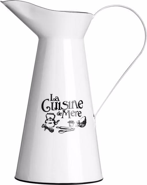 Orsina La Cuisine De Mere Enamel Jug in White