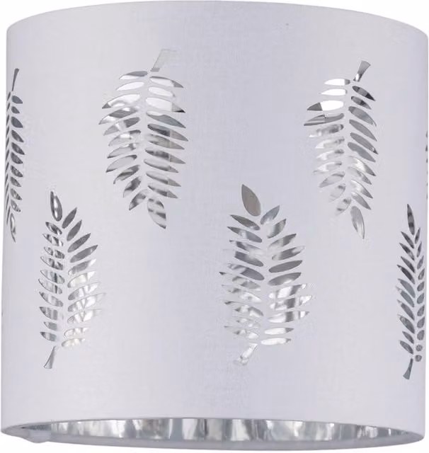 First Choice Lighting Fern White Cut Out Fabric Table Lamp Shade, Diameter: 15.5 cm – 1