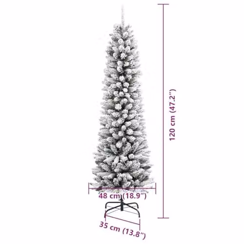 vidaXL Artificial White Christmas Tree, Height: 120 cm – 3