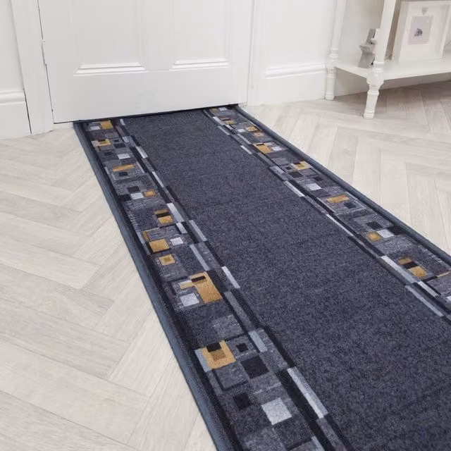 runrug Bombay Hallway Runner Rug in Grey, W/D: 100 x 180 cm – 1