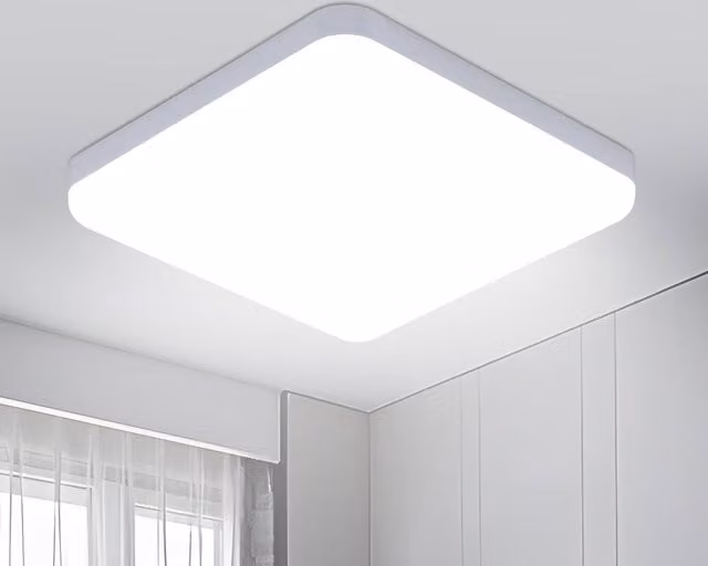 Pheashine White Square Triple Proof LED Ceiling Light, 32W, 6500K Cool White, IP65, 25 x 25 x 5.5 cm