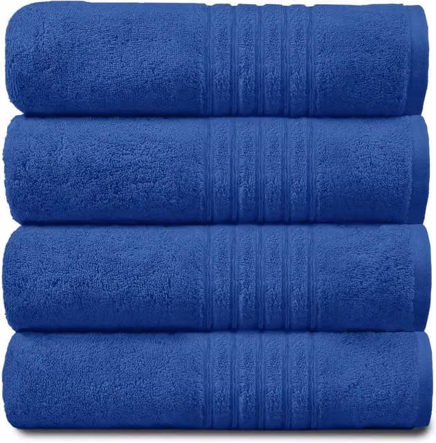 Gaveno Cavailia 4 Pack Hampton Blue Cotton Terry Towels
