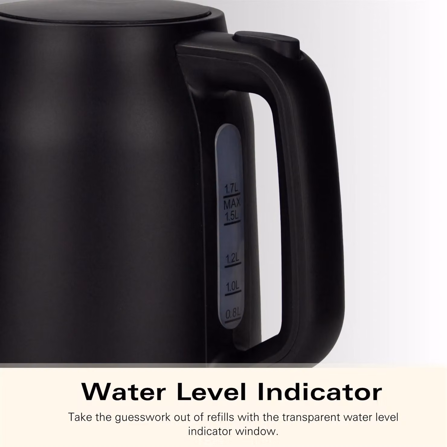 Hamilton Beach Ella 1.7 l Matte Black Kettle with Auto Shut-off – 6