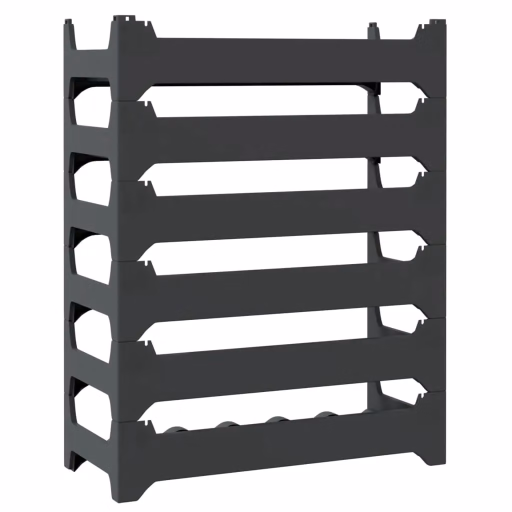 Berkfield Home Stackable Wine Rack for 36 Bottles in Matt Black – 5