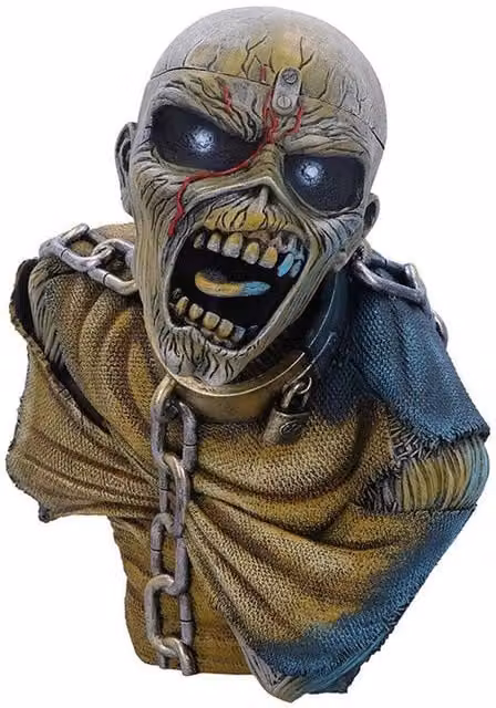 Nemesis Now Iron Maiden Piece of Mind Bust Box, Multicolour, H 12 cm x W 12 cm x D 12 cm