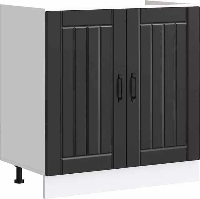 Berkfield Home Lucca Black Matt Sink Base Cabinet Unit – 1