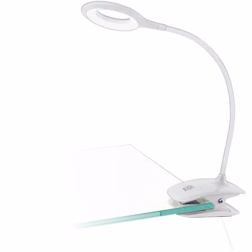 Loops Modern Dimmable LED Table Lamp in White, featuring Touch Control and RGBW Lighting, Height: 47 cm