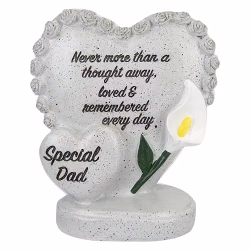 VFM e-Store Memorial Flower Pot Ornament, Grey, W: 15 cm, D: 13 cm, H: 8 cm – 1