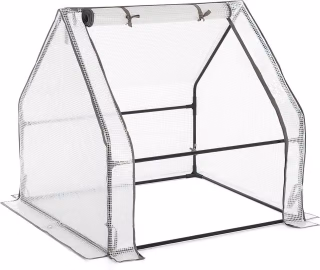 Christow Large Gable Grow Tunnel with Reinforced Polyethylene Cover and Steel Frame in Black