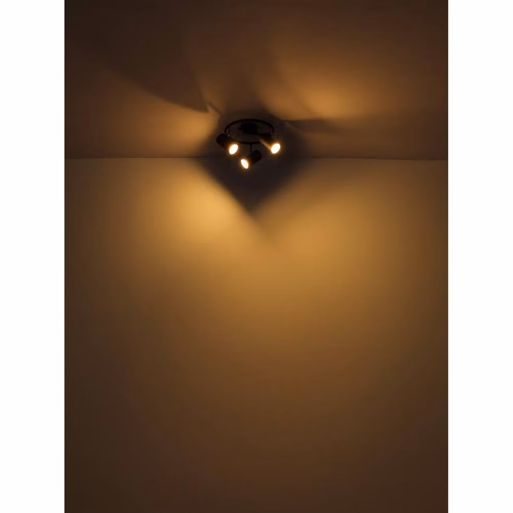 Netlighting Allvi Black Modern Ceiling Spotlight with 3x GU10 Sockets, Diameter: 25 cm, Height: 13.5 cm – 6