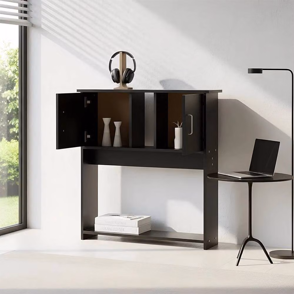 FORGEVIO Black Modern Wood Console Table – 3