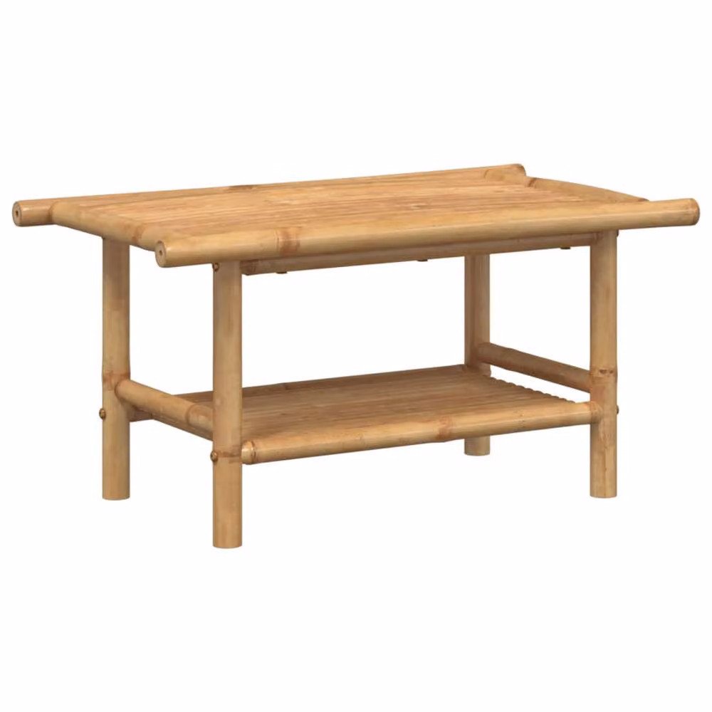 Berkfield Home Modern Bamboo Coffee Table in Brown, W/D/H: 70 x 40 x 35 cm – 2