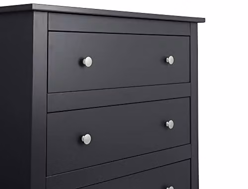 Julian Bowen Radley 4 Drawer Chest in Anthracite, H 85 cm x W 40 cm – 5