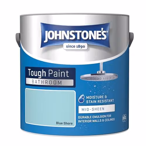 Johnstone's Blue Shore Bathroom Wall and Ceiling Paint, 2.5L – 4