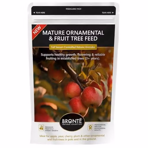 Bronte Heritage Slow Release Fruit and Ornamental Tree Fertiliser Granules 8-4-12 with MgO and Trace Elements, 120g – 1