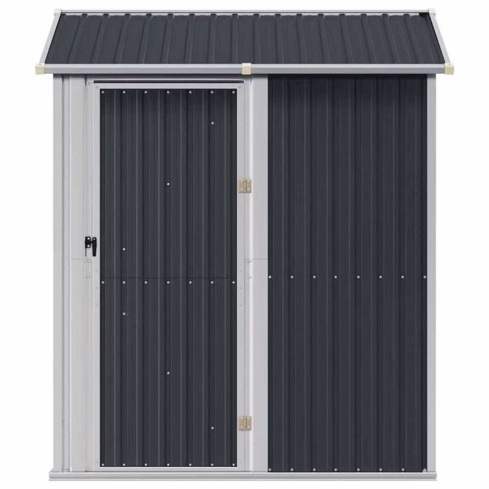 Berkfield Home Pent Garden Shed in Anthracite Grey Galvanised Steel W/D/H: 192 x 152.5 x 237 cm – 2