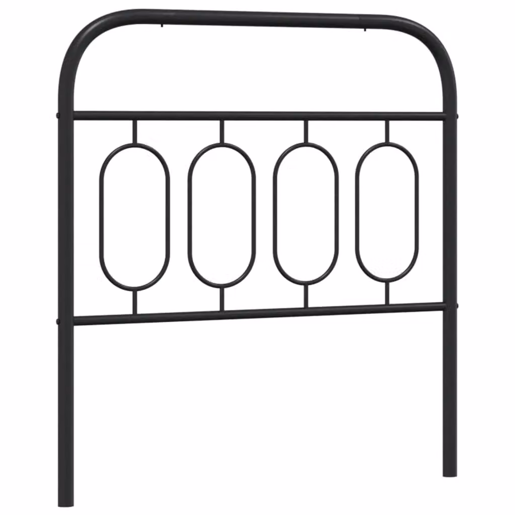 Berkfield Home Classic Metal Headboard in Black, Width: 80 cm – 2