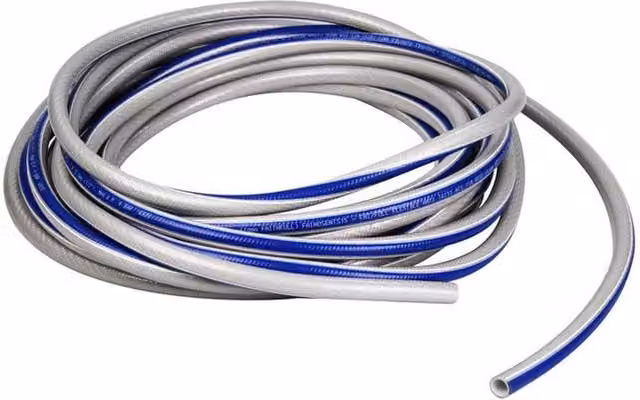 Faithfull Flexible Anti-Twist NTS PVC Hose, 15m, 12.7mm Diameter, Grey – 1