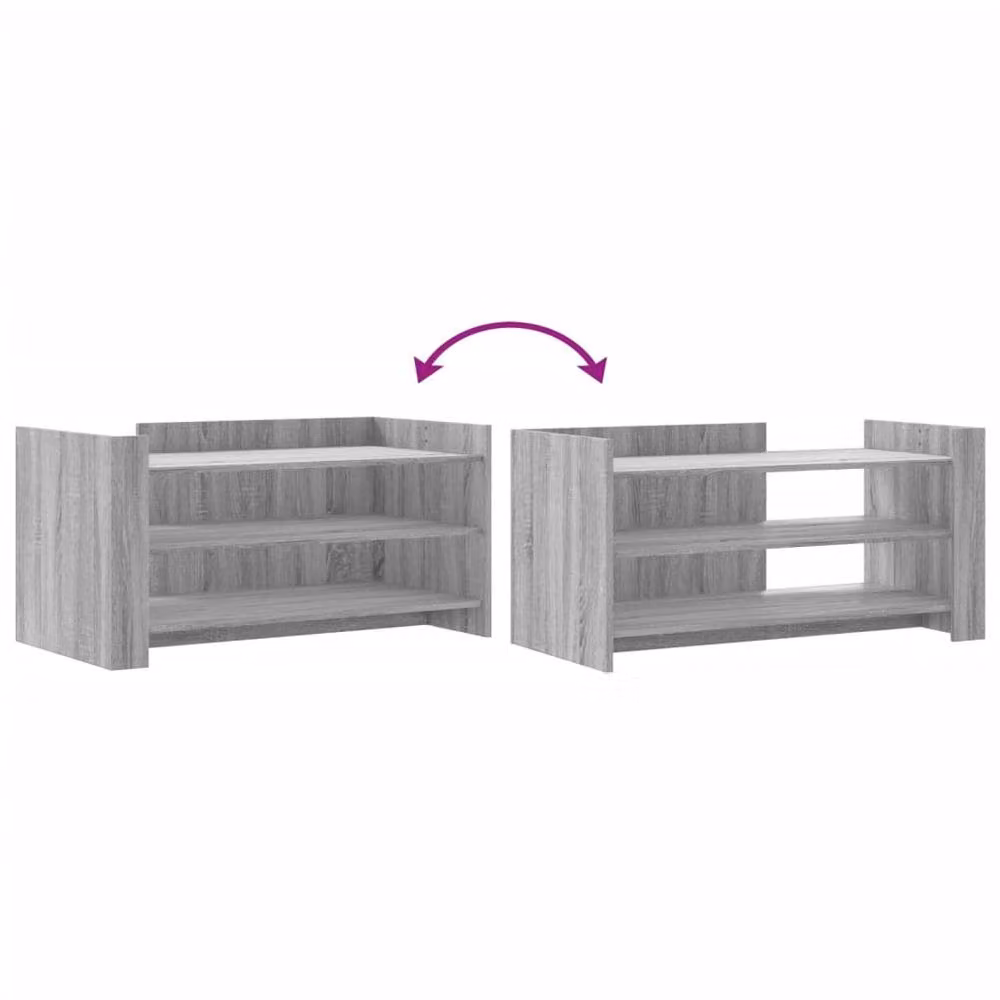Berkfield Home Grey Sonoma Coffee Table in Engineered Wood, W/D/H: 100 x 50 x 50 cm – 3