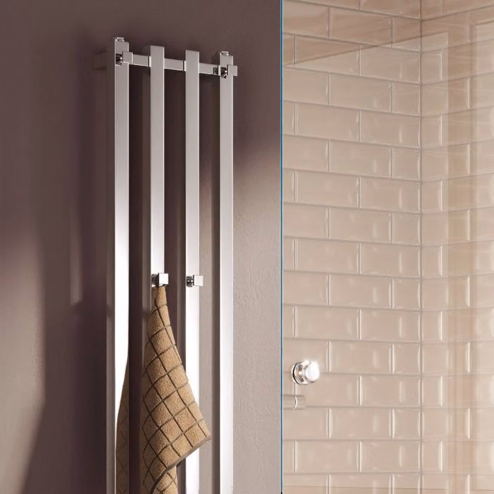 Bathroom Kingdom Todi Designer Heated Towel Rail in Silver, W/H: 80.0 x 26.0 cm – 4