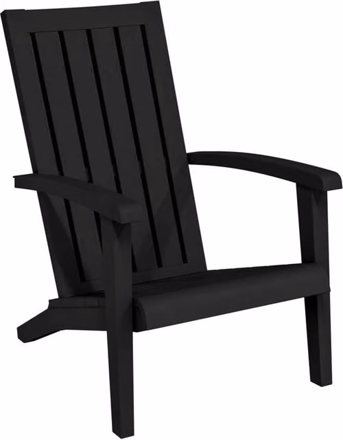 Berkfield Home Garden Adirondack Chair in Black Polypropylene – 1