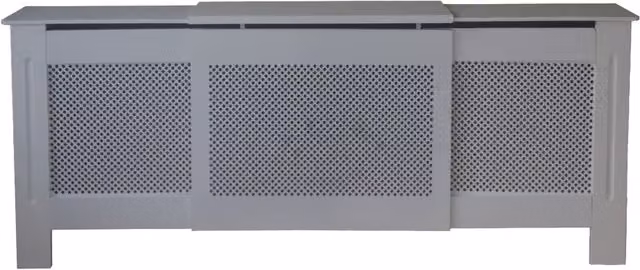 Jack Stonehouse Diamond Radiator Cover in Matt Grey, Width: 141 cm