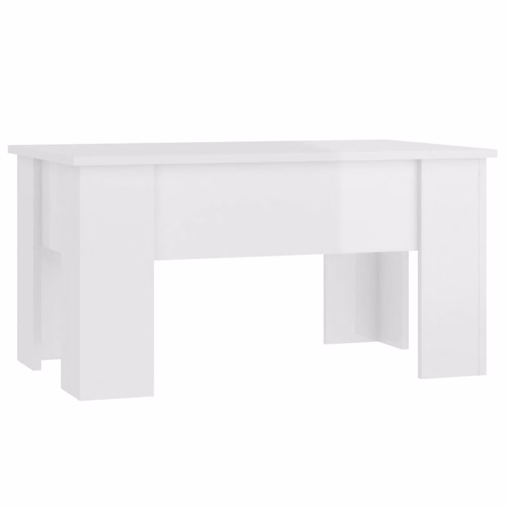 Berkfield Home Modern High Gloss White Coffee Table with Lift Mechanism, W: 79 cm, D: 49 cm, H: 41 cm – 2