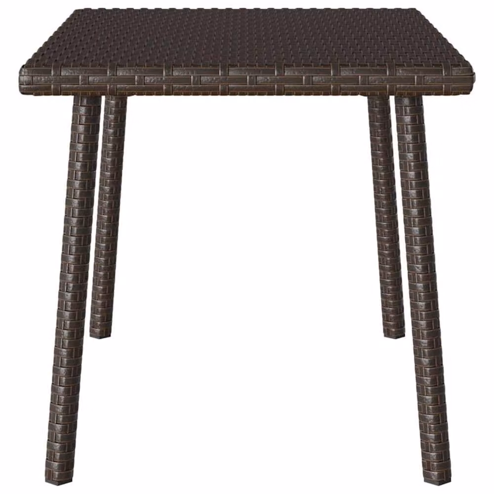 Berkfield Home Garden Rectangular Brown Poly Rattan Coffee Table W: 60 cm, D: 40 cm, H: 37 cm – 4