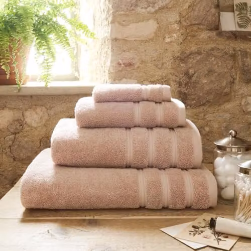 Christy Antalya 4 Piece Luxury Turkish Cotton Towel Set in Pink – 2