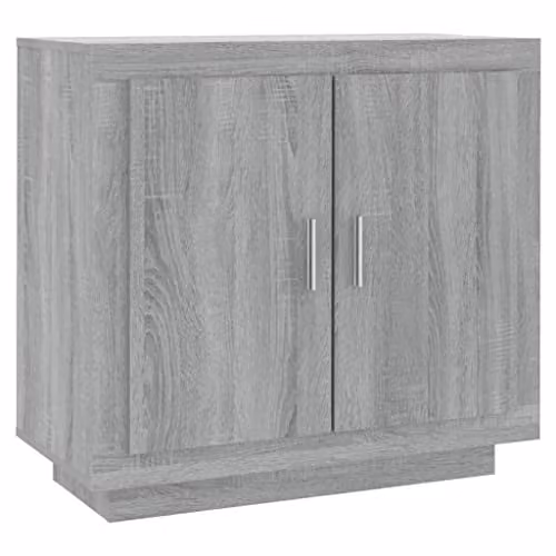 vidaXL Modern Grey Sonoma Sideboard in Engineered Wood W/D/H: 80 x 40 x 75 cm