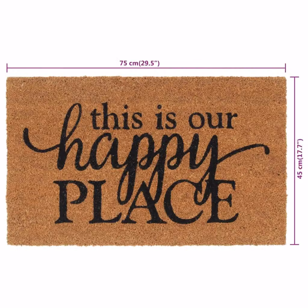 Berkfield Home Brown Tufted Coir Door Mat, W: 45 cm, D: 75 cm – 3