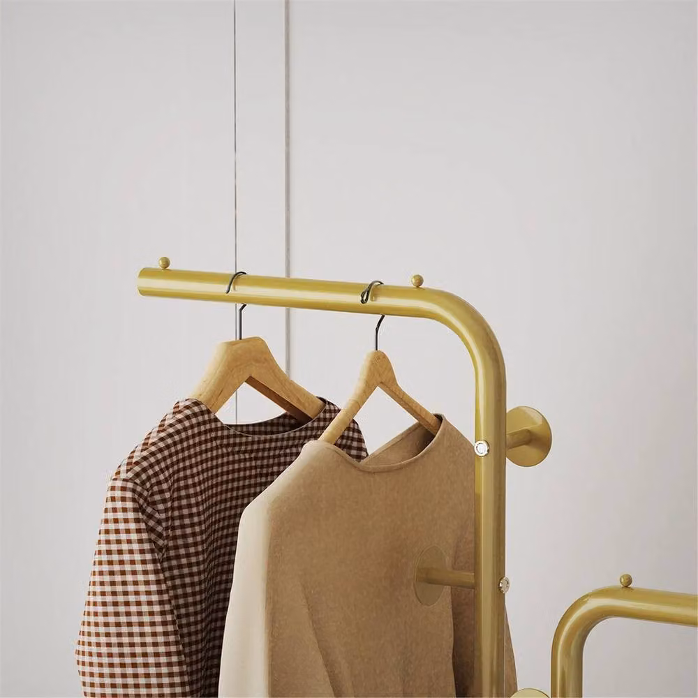 ERGOVEXA Gold Coat Rack Stand with 5 Hooks – 2