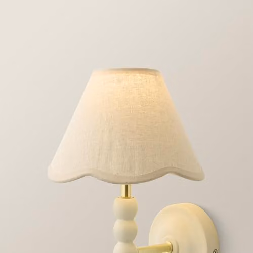 ValueLights Florie Linen Mini Cone Lamp Shade in Beige, Diameter: 19 cm