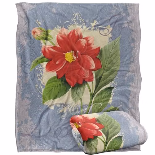 JQ Licensing Love Happiness Joy Flower 2 Silky Touch Super Soft White Floral Fleece Throw Blanket, W/D/H: 152 x 127 cm