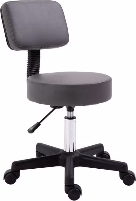 Kelvenix Adjustable Swivel Beautician Salon Chair in Grey – 1