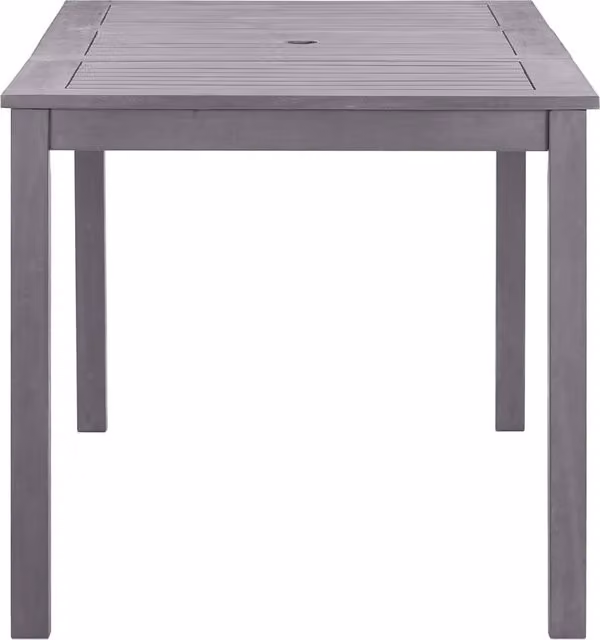 Berkfield Home Grey Wash Extendable Acacia Wood Garden Table W: 140 cm, D: 80 cm, H: 74 cm