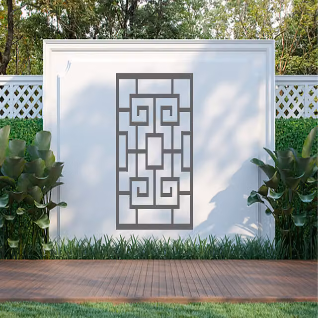 Laser Hut Olivaser Screen Metal Wall Art in Anthracite Grey
