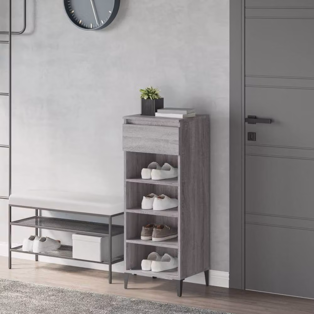 Berkfield Home Grey Sonoma Shoe Rack, W: 40 cm, D: 36 cm, H: 105 cm – 2