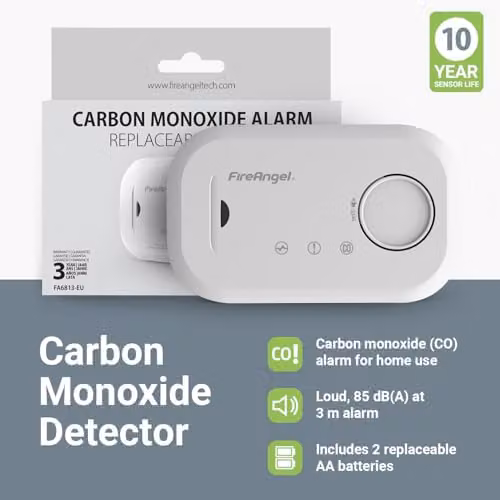 FireAngel White Carbon Monoxide Alarm with Replaceable Battery – 2