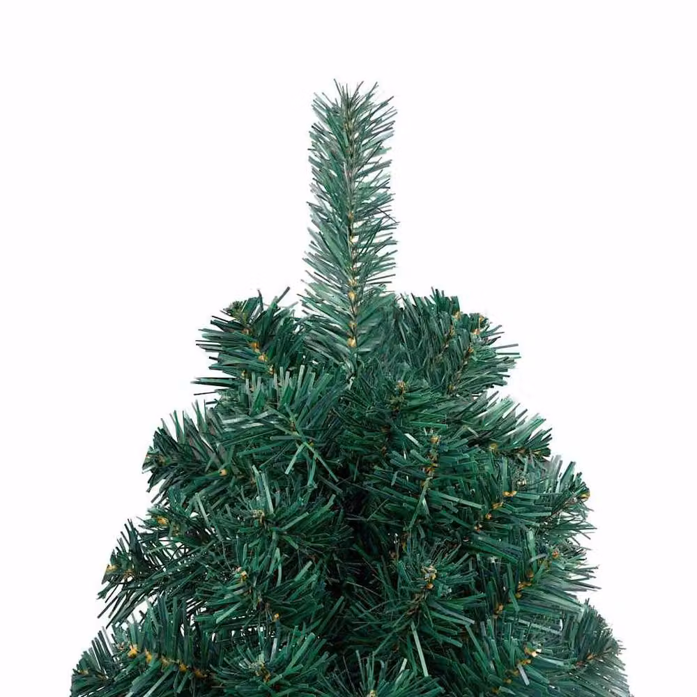 Berkfield Home Beautiful Green Artificial Half Pre-lit Christmas Tree with Gold Ball Set, H 120 cm x W 120 cm x D 60 cm – 2